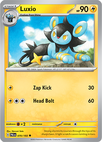 Luxio  70/193 Pokémon TCG Paldea Evolved