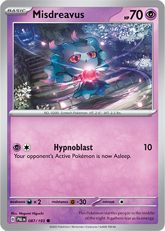 Misdreavus [Reverse Holo]  87/193 Pokémon TCG Paldea Evolved