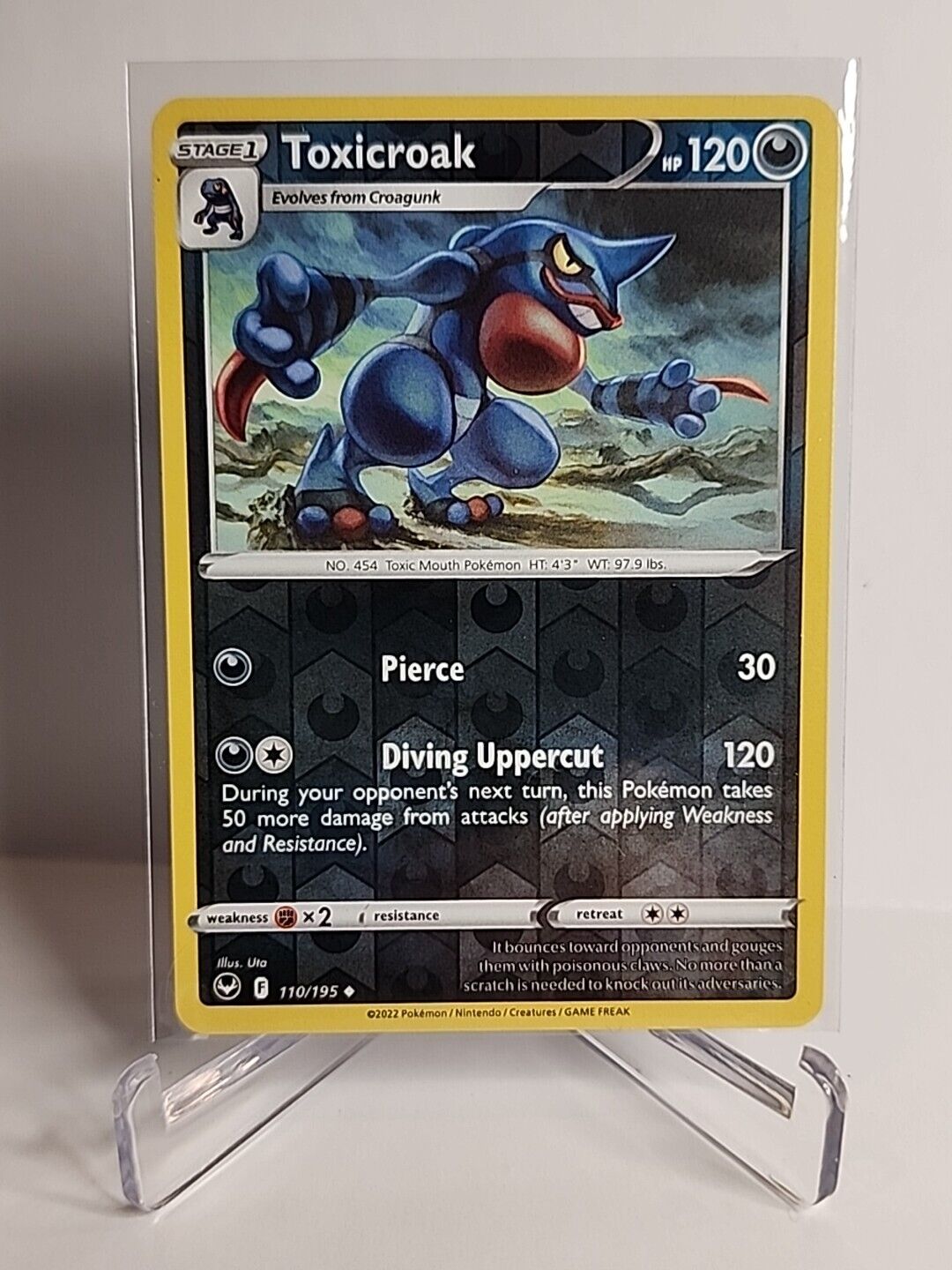 Toxicroak [Reverse Holo] 110/195 Pokémon Cards Silver Tempest