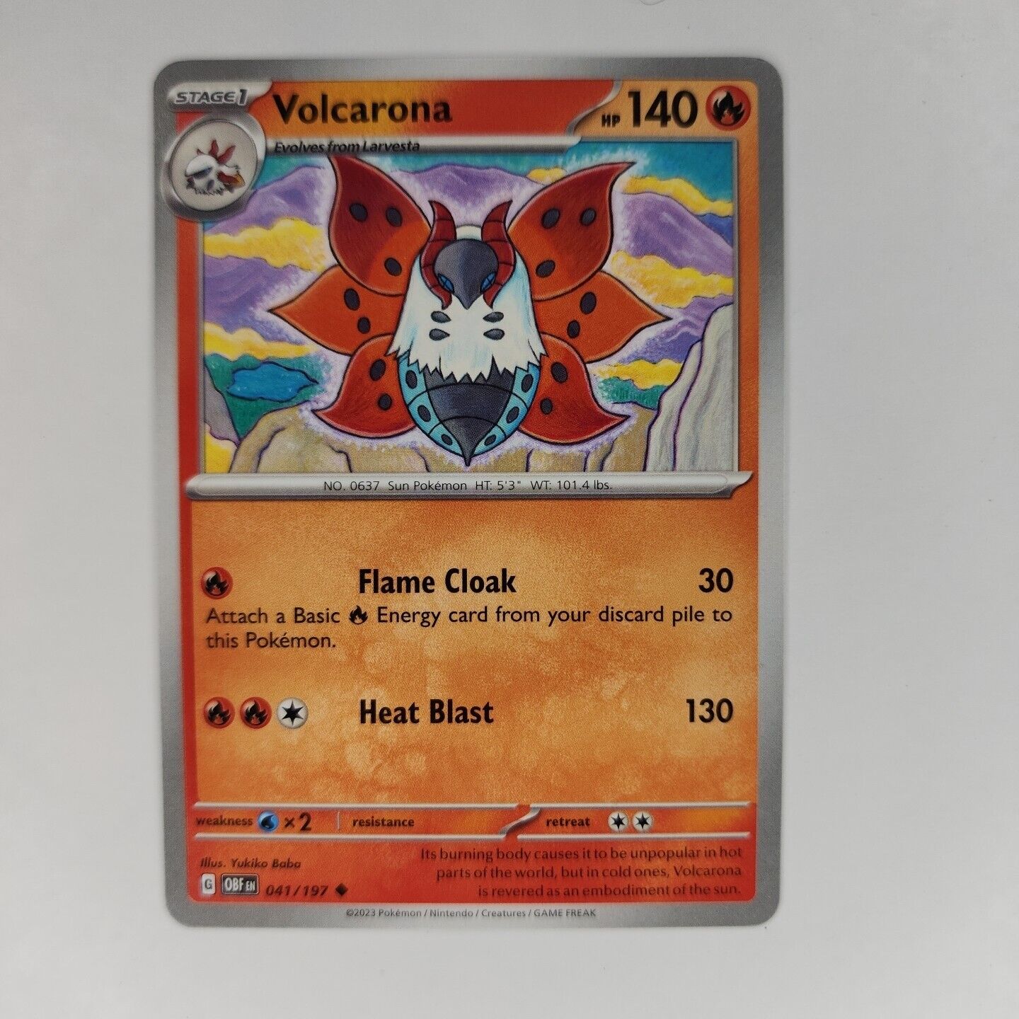 Volcarona 41/197 Pokémon TGC Obsidian Flames