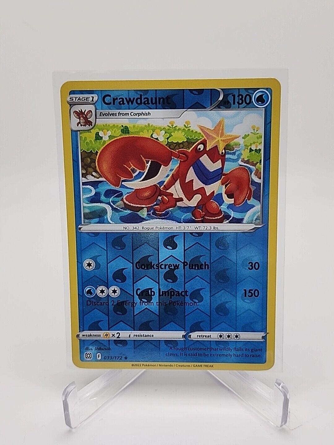 Crawdaunt [Reverse Holo]  33/172 Pokémon TCG Brilliant Stars