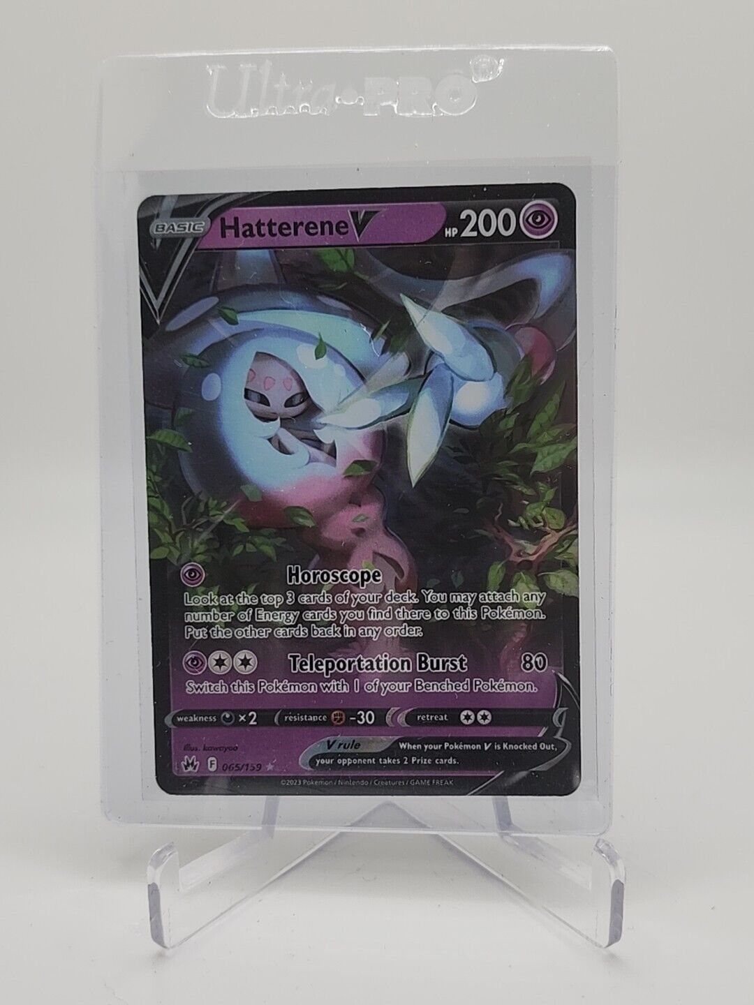 Hatterene V 65/159 Pokémon TGC Crown Zenith