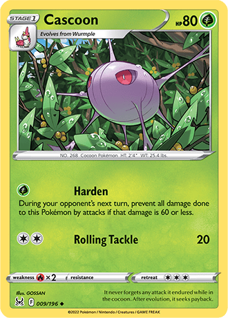 Cascoon  9/196 Pokémon TCG Lost Origin