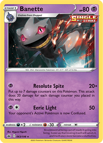 Banette [Reverse Holo]  63/203 Pokémon TCG Chilling Reign