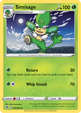 Simisage  8/264 Pokémon TCG Fusion Strike