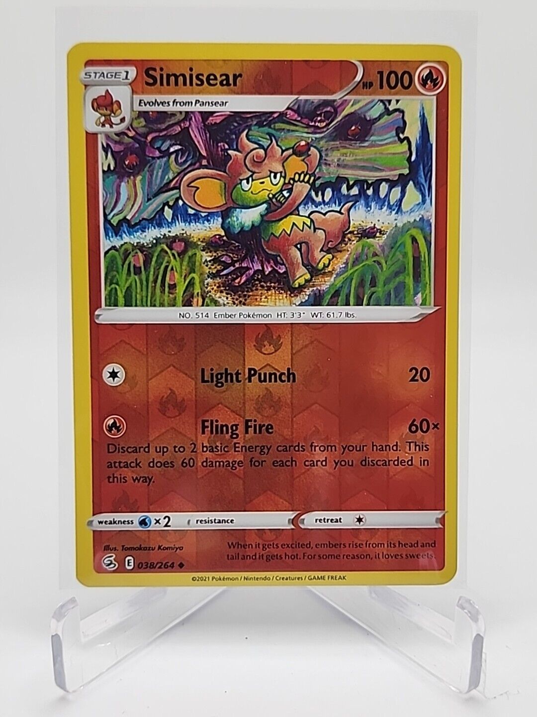 Simisear [Reverse Holo]  38/264 Pokémon TCG Fusion Strike