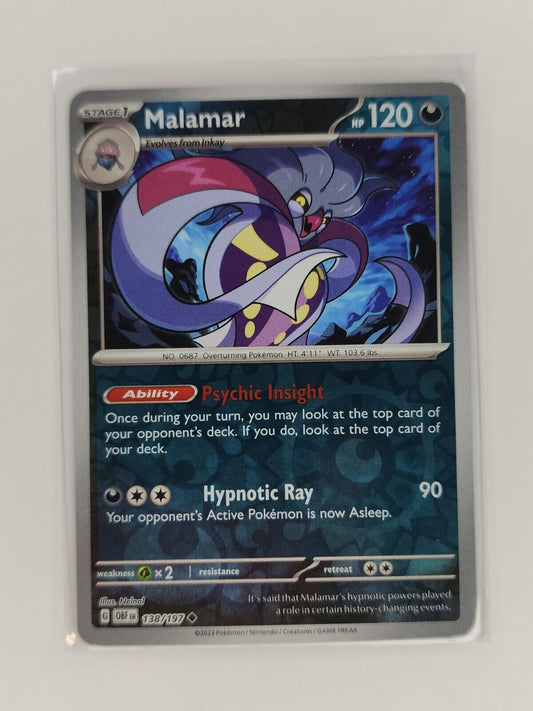 Malamar [Reverse Holo] 138/197 Pokémon TGC Obsidian Flames