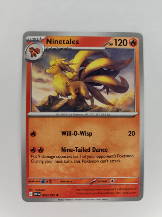 Ninetales 29/197 Pokémon TGC Obsidian Flames