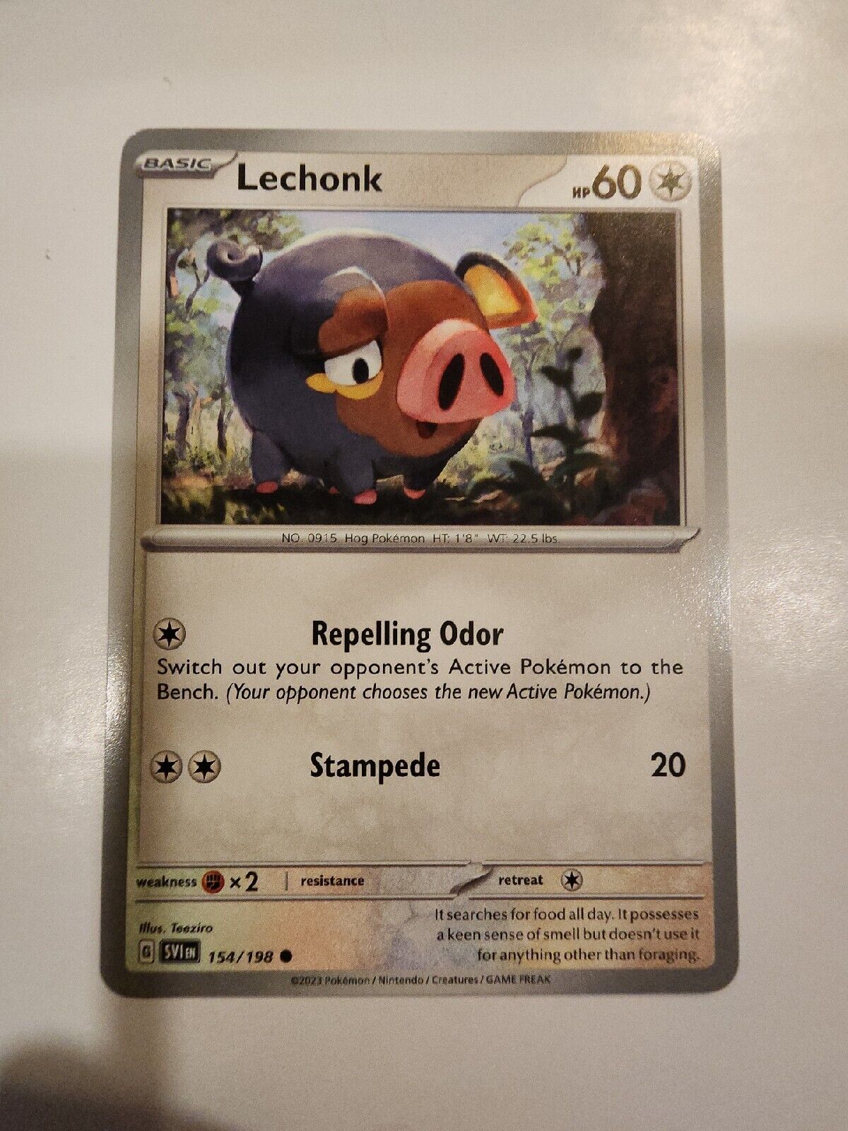 Lechonk 154/198 Pokémon TGC Scarlet & Violet