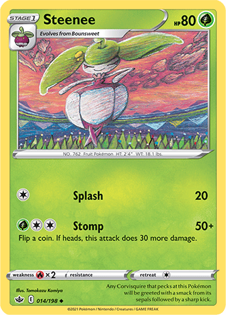 Steenee  14/203 Pokémon TCG Chilling Reign