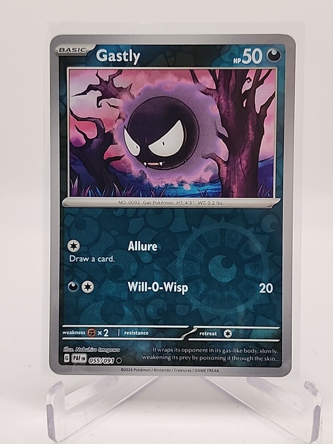 Gastly [Reverse Holo]  55/91 Pokémon TCG Paldean Fates