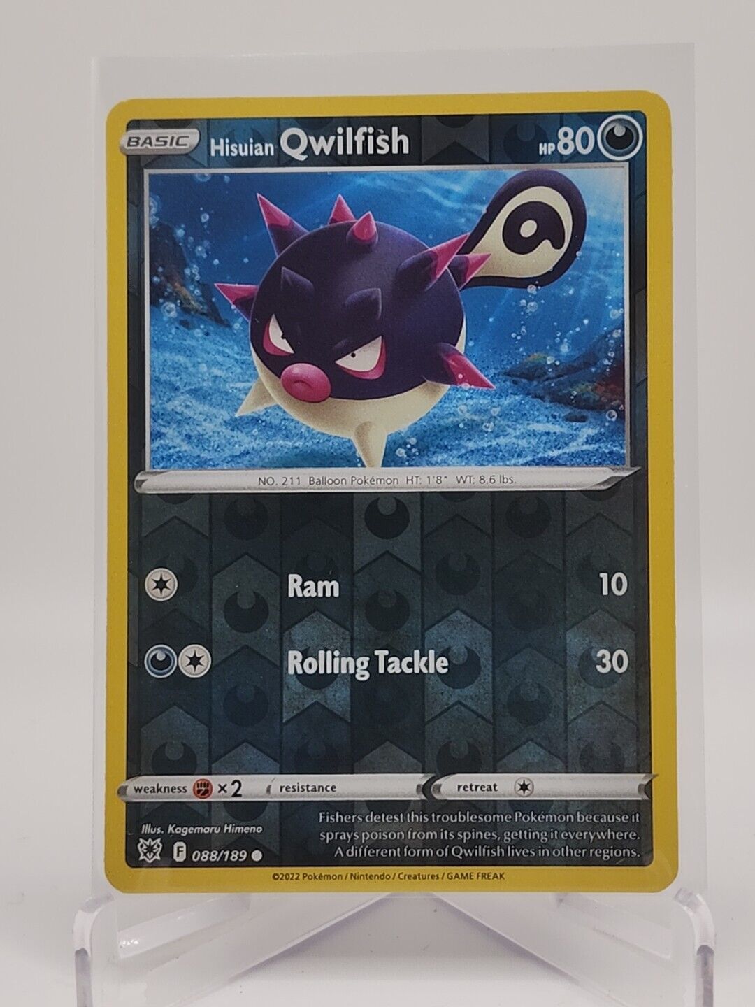 Hisuian Qwilfish [Reverse Holo]  88/189 Pokémon TCG Astral Radiance