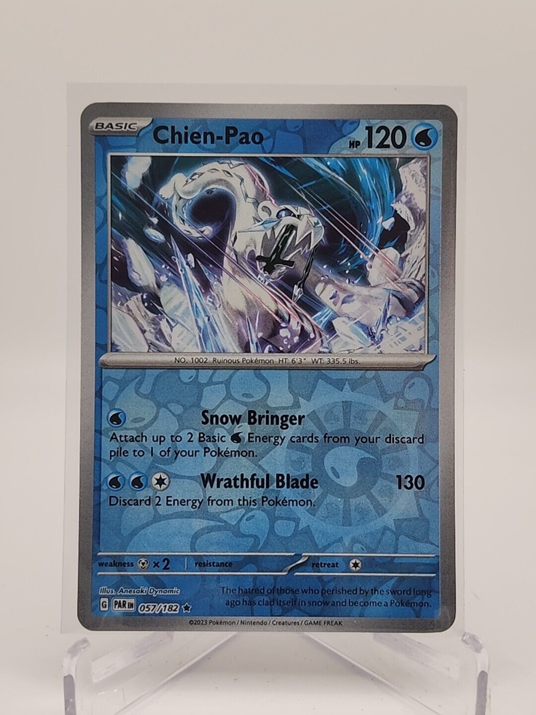 Chien-Pao [Reverse Holo]  57/182 Pokémon TCG Paradox Rift