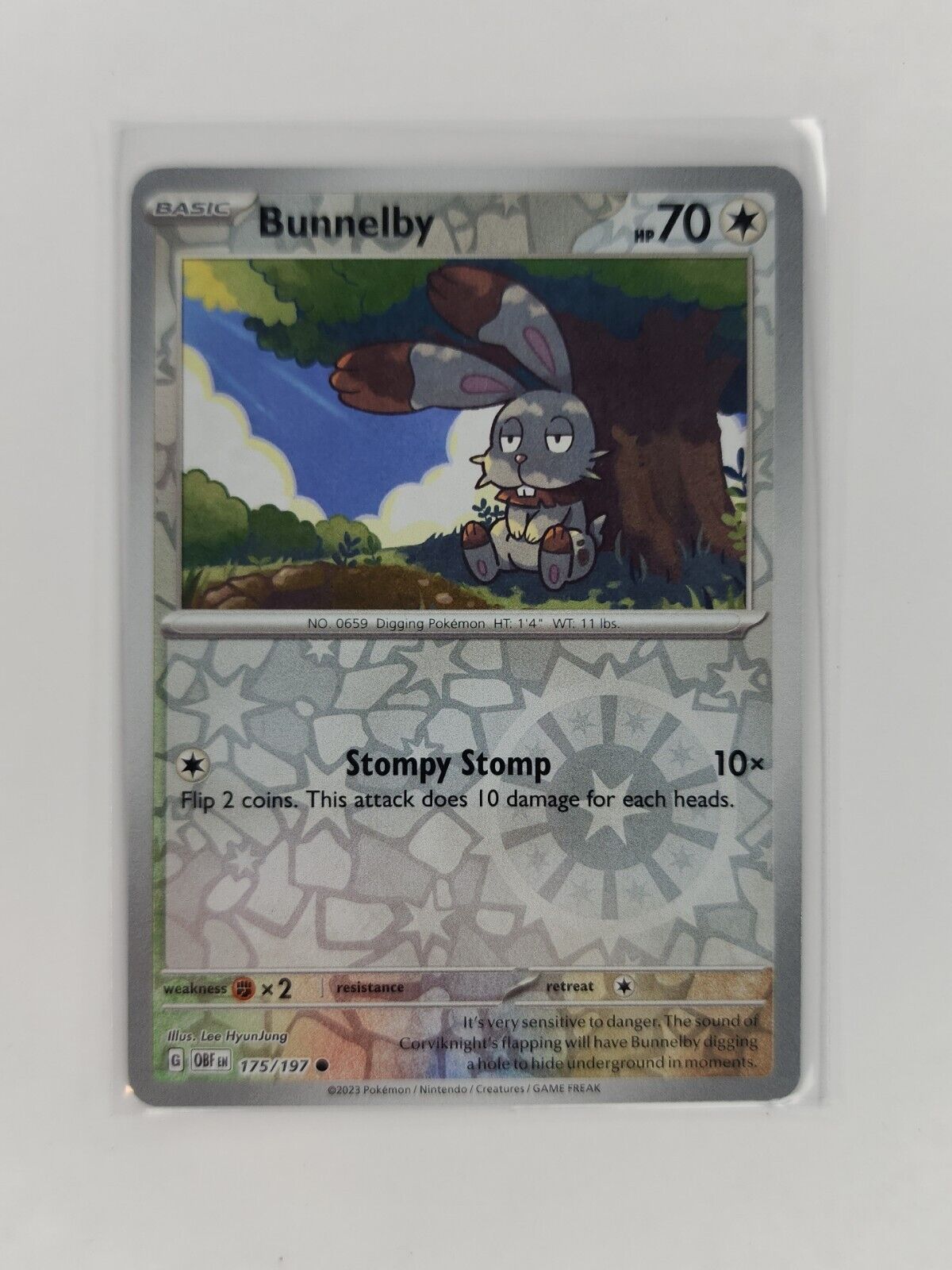 Bunnelby [Reverse Holo] 175/197 Pokémon TGC Obsidian Flames