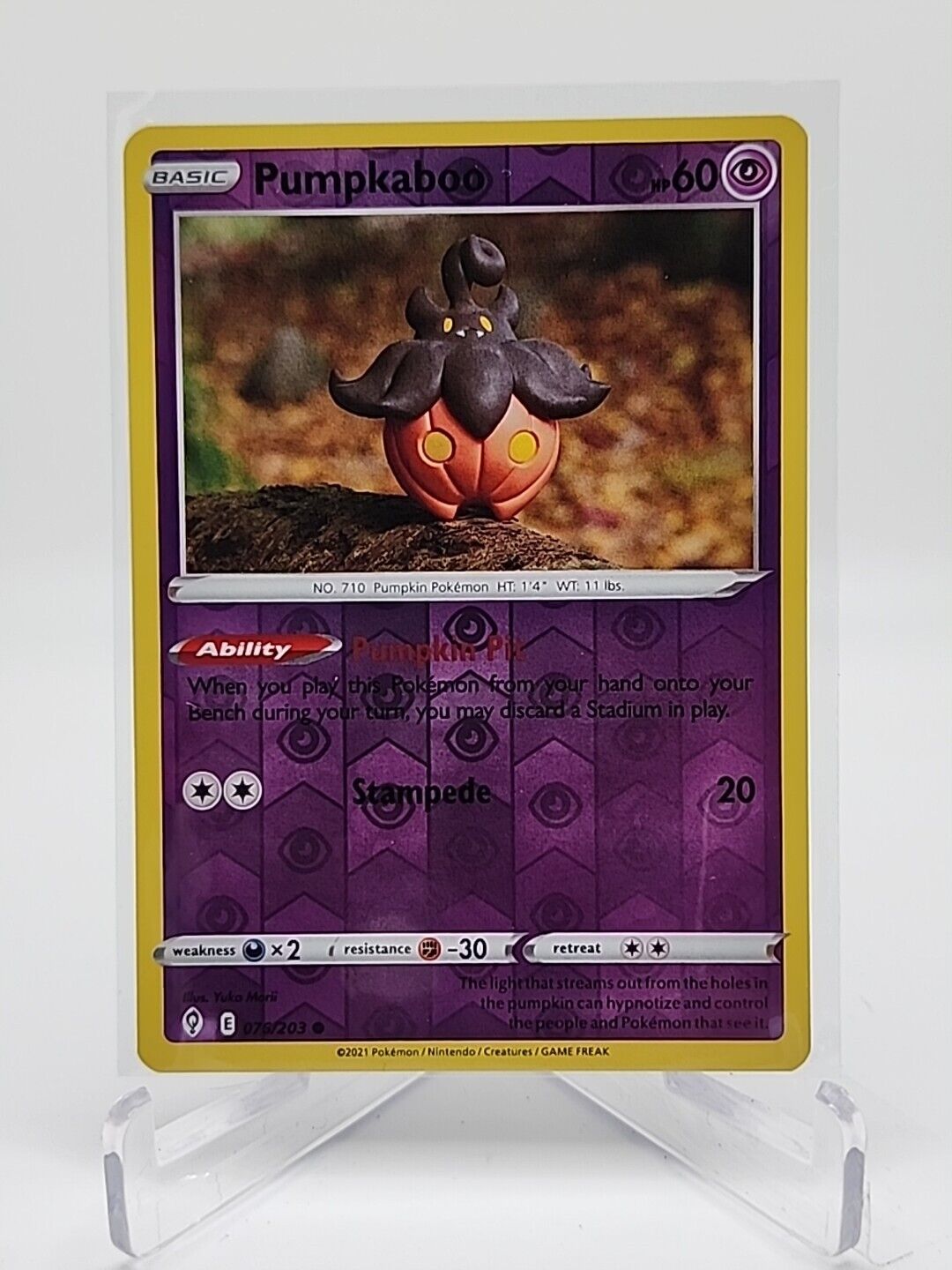 Pumpkaboo [Reverse Holo]  76/203 Pokémon TCG Evolving Skies