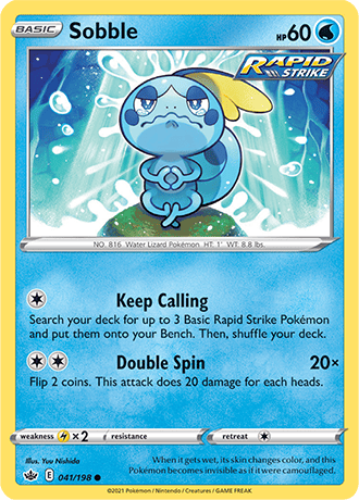 Sobble [Reverse Holo]  41/203 Pokémon TCG Chilling Reign