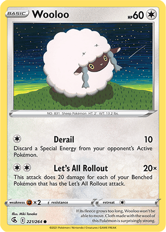 Wooloo  221/264 Pokémon TCG Fusion Strike