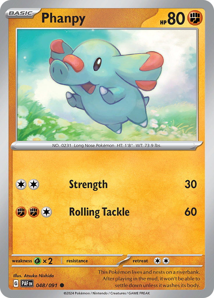 Phanpy  48/91 Pokémon TCG Paldean Fates