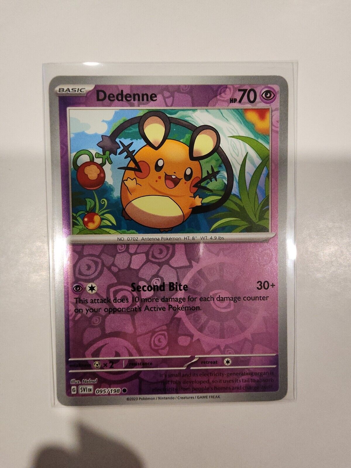 Dedenne [Reverse Holo] 95/198 Pokémon TGC Scarlet & Violet