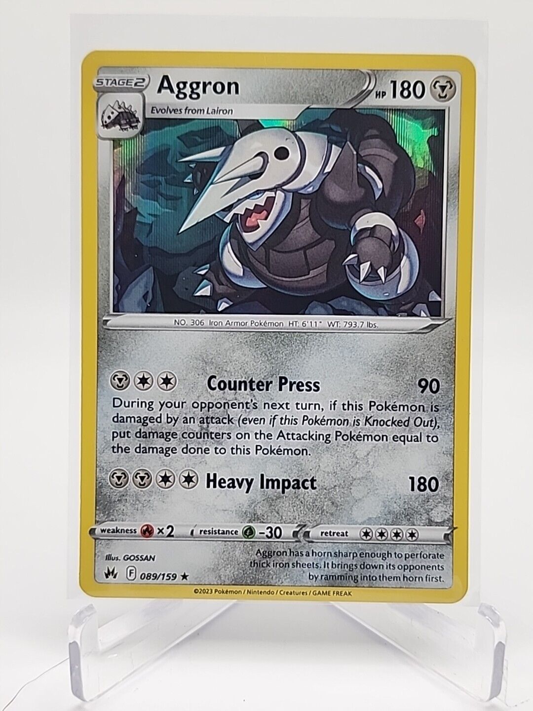 Aggron [Holo]  89/159 Pokémon TCG Crown Zenith