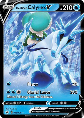 Ice Rider Calyrex V  45/203 Pokémon TCG Chilling Reign