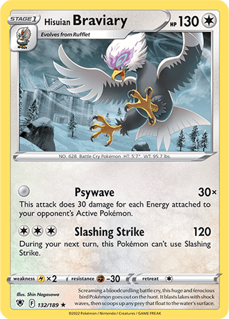 Hisuian Braviary  132/189 Pokémon TCG Astral Radiance