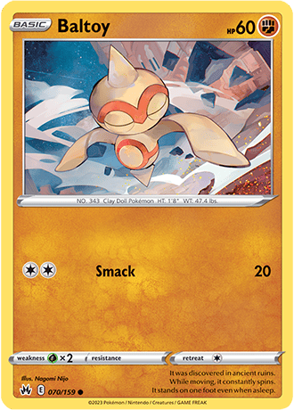 Baltoy  70/159 Pokémon TCG Crown Zenith