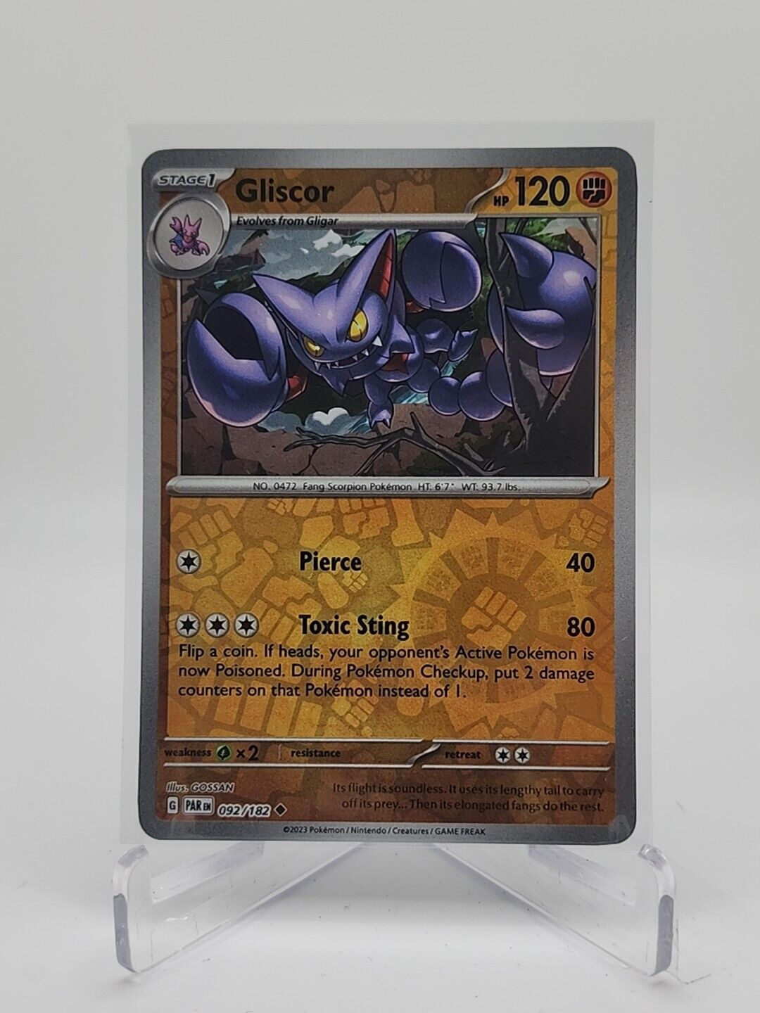 Gliscor [Reverse Holo]  92/182 Pokémon TCG Paradox Rift