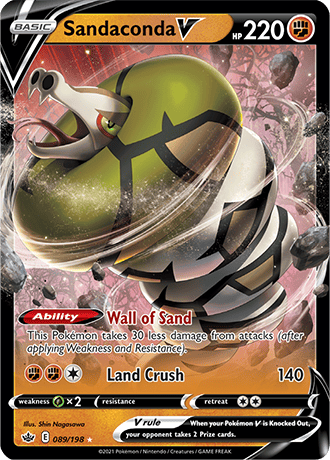 Sandaconda V  89/203 Pokémon TCG Chilling Reign