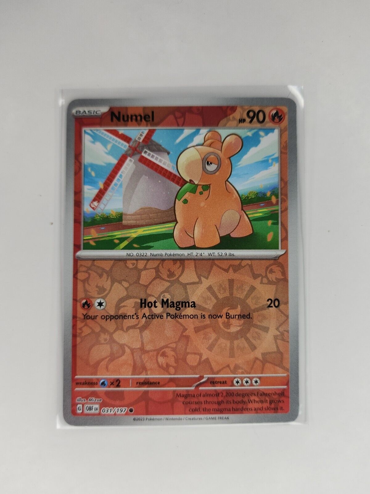 Numel [Reverse Holo] 31/197 Pokémon TGC Obsidian Flames