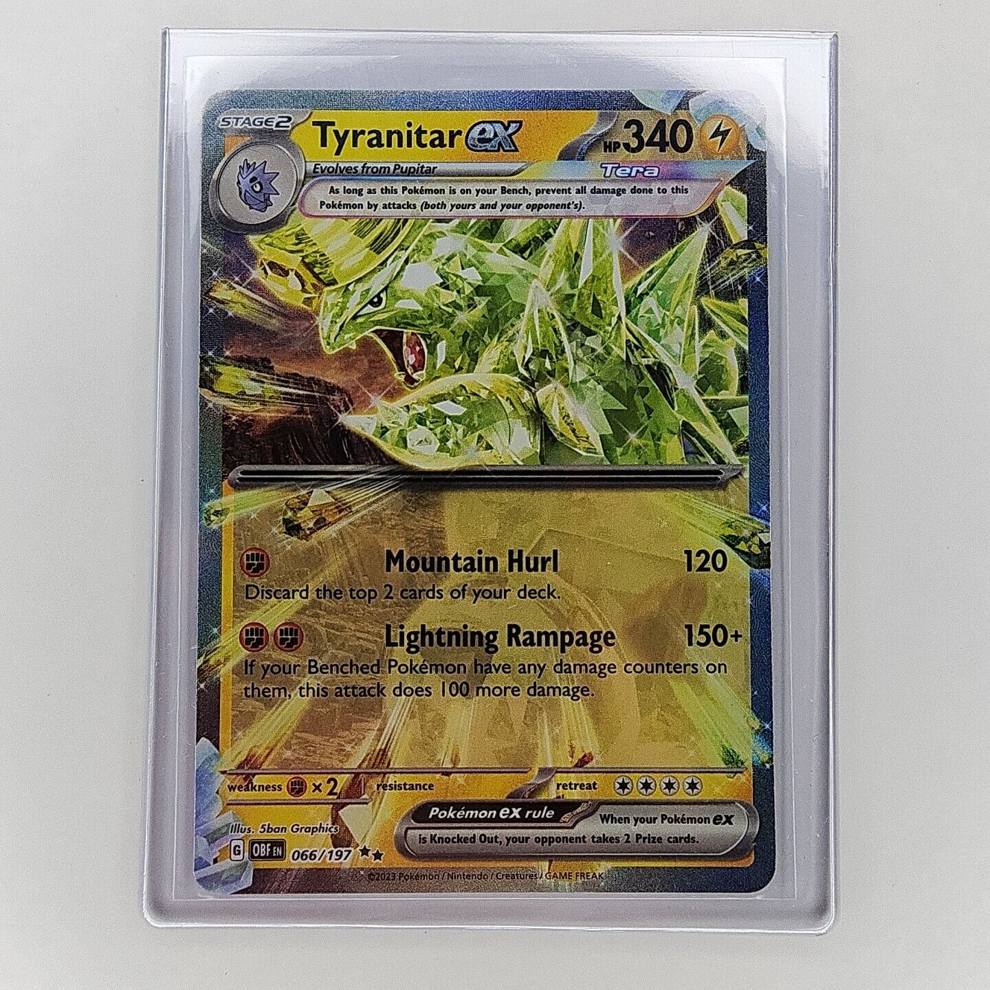 Tyranitar ex 66/197 Pokémon TGC Obsidian Flames