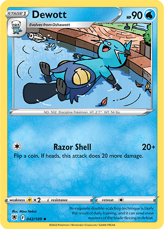 Dewott  42/189 Pokémon TCG Astral Radiance