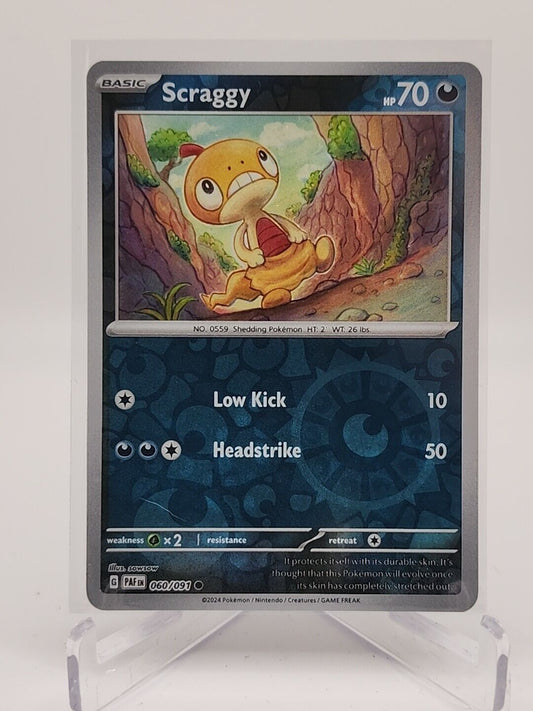 Scraggy [Reverse Holo]  60/91 Pokémon TCG Paldean Fates