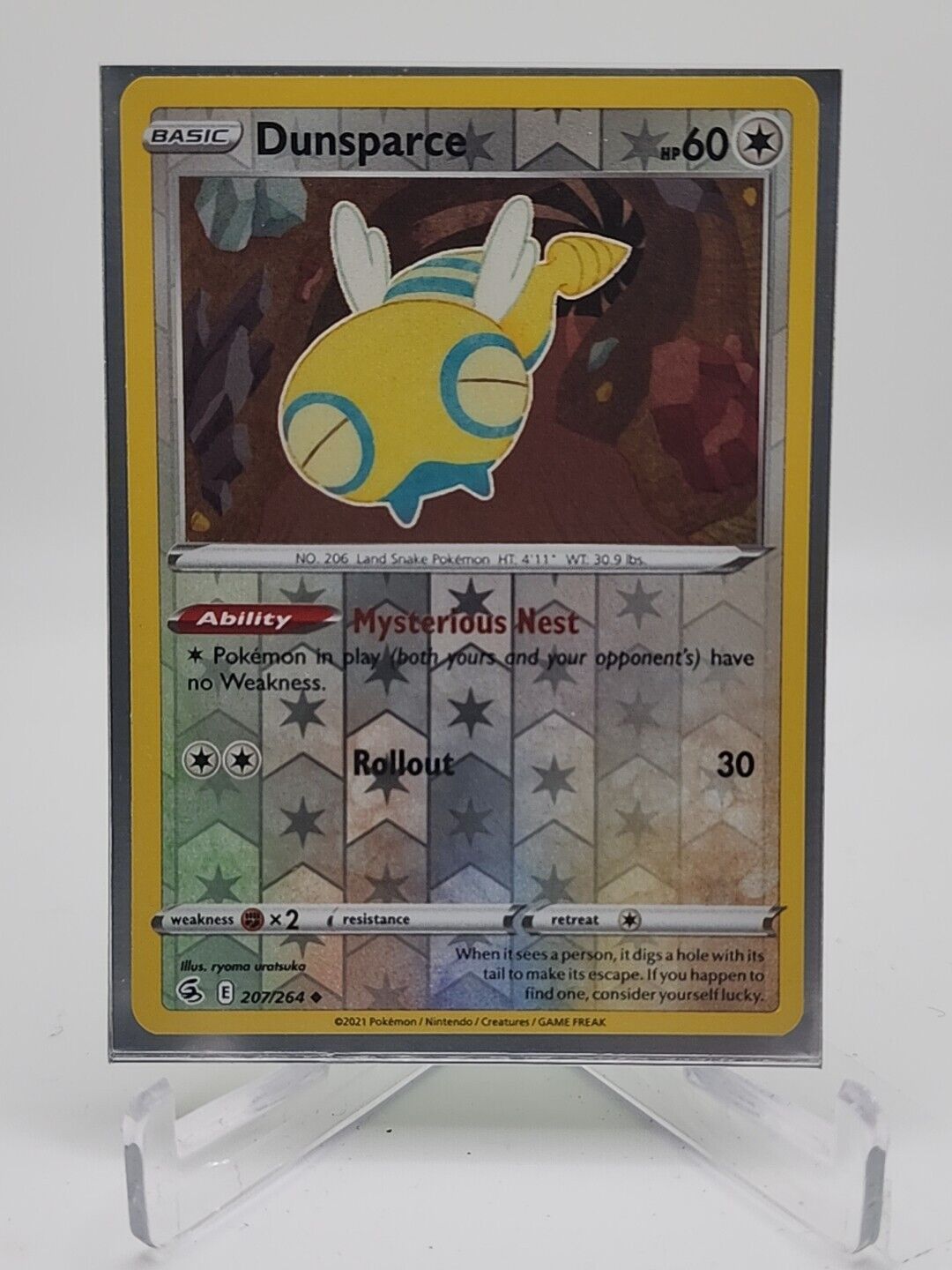 Dunsparce [Reverse Holo]  207/264 Pokémon TCG Fusion Strike