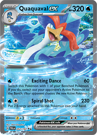 Quaquaval ex  52/193 Pokémon TCG Paldea Evolved