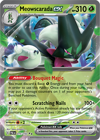 Meowscarada ex  15/193 Pokémon TCG Paldea Evolved