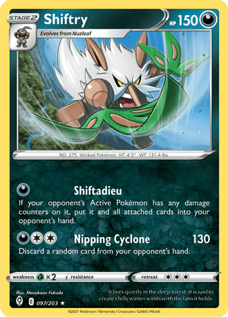 Shiftry  97/203 Pokémon TCG Evolving Skies