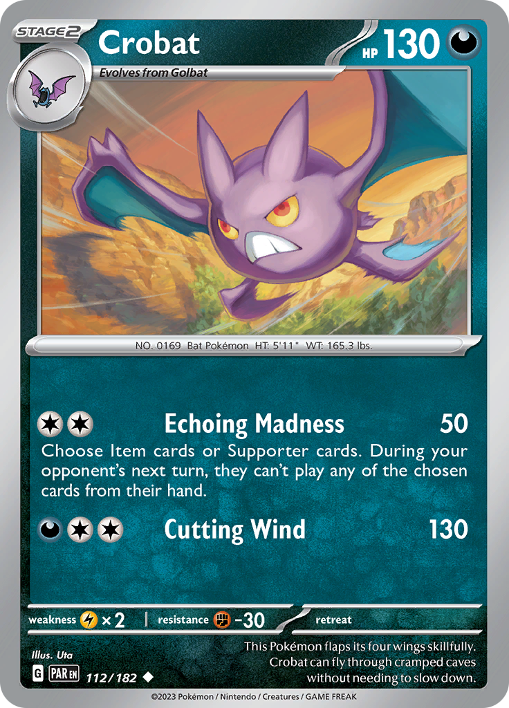 Crobat  112/182 Pokémon TCG Paradox Rift