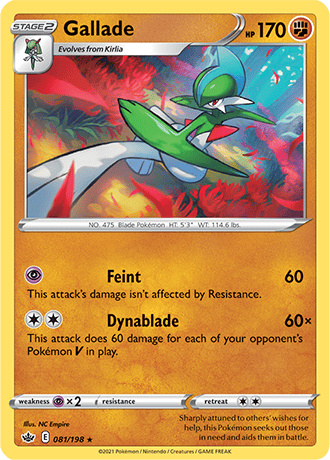 Gallade [Reverse Holo]  81/203 Pokémon TCG Chilling Reign