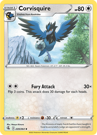 Corvisquire  220/264 Pokémon TCG Fusion Strike