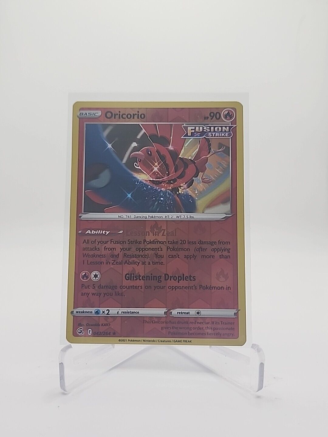 Oricorio [Reverse Holo] 42/264 Pokémon TGC Fusion Strike