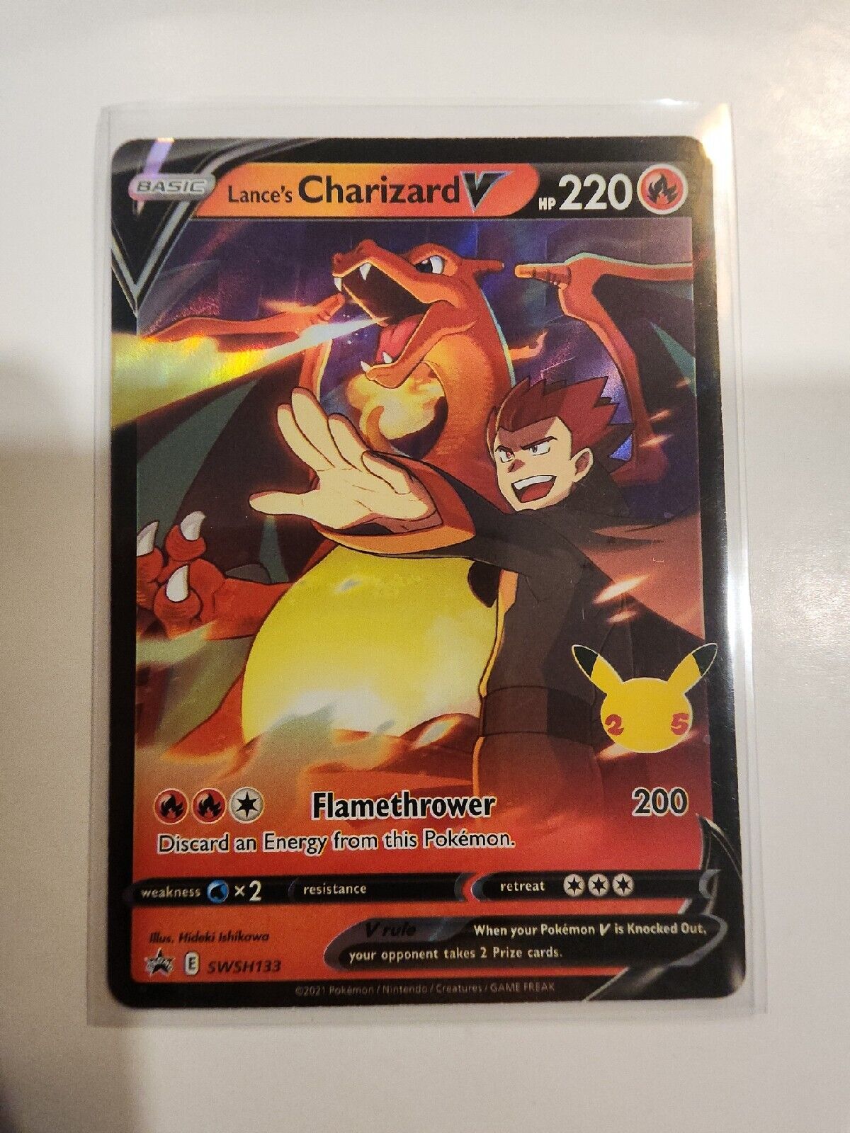 Lance's Charizard V SWSH133 Pokemon Celebrations 25th Anniversary NM