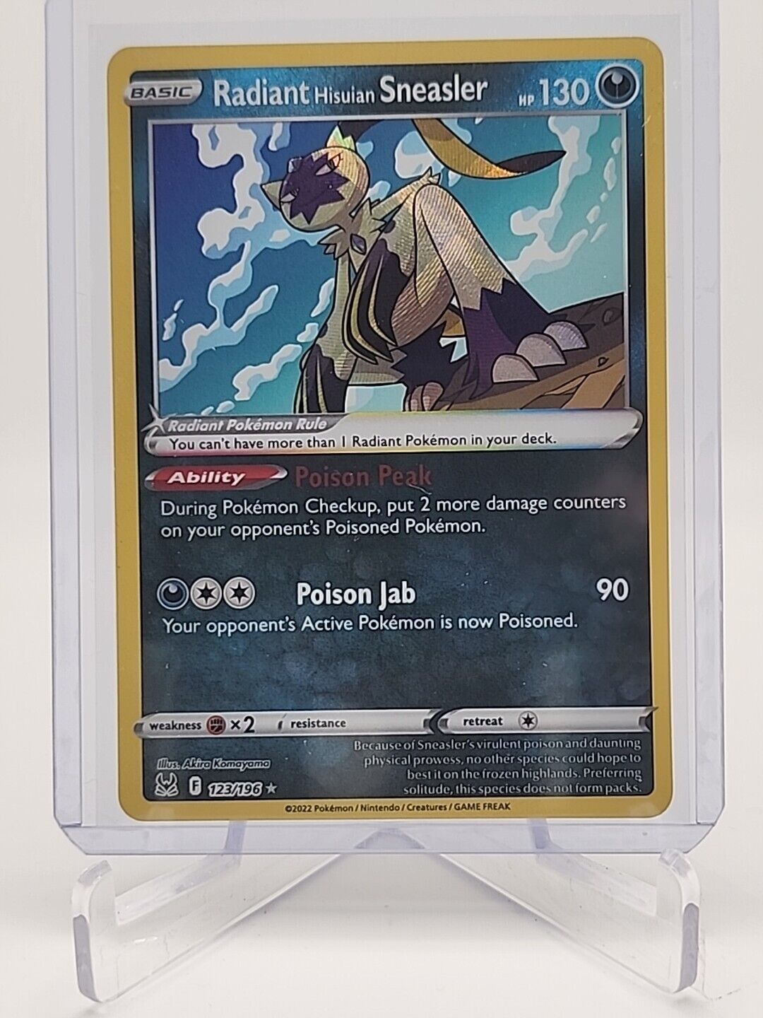 Radiant Hisuian Sneasler  123/196 Pokémon TCG Lost Origin