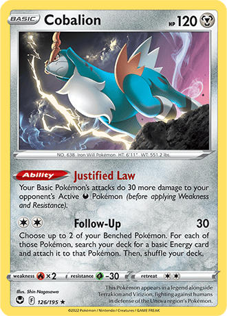 Cobalion  126/195 Pokémon TCG Silver Tempest