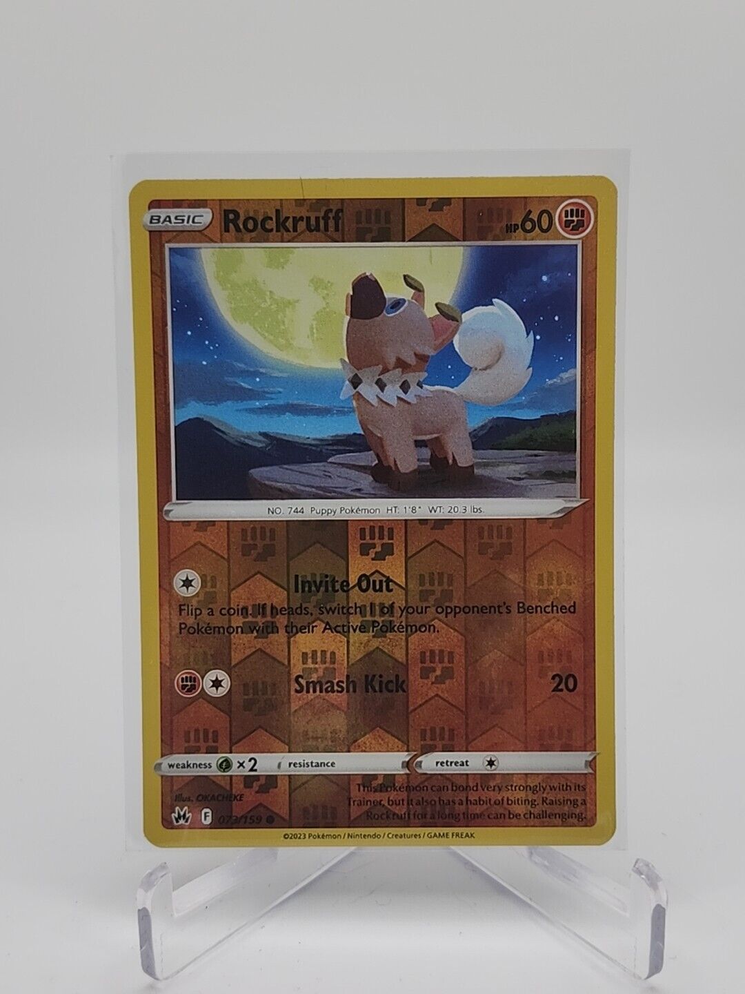 Rockruff [Reverse Holo] 73/159 Pokémon TGC Crown Zenith