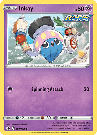 Inkay  69/203 Pokémon TCG Chilling Reign