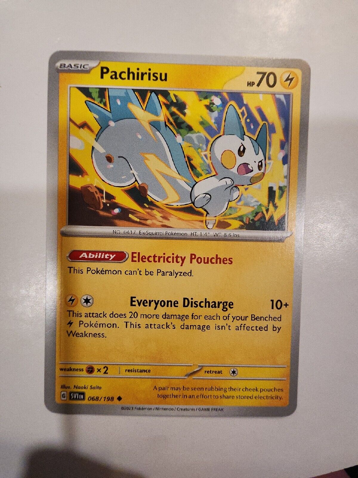 Pachirisu 68/198 Pokémon TGC Scarlet & Violet