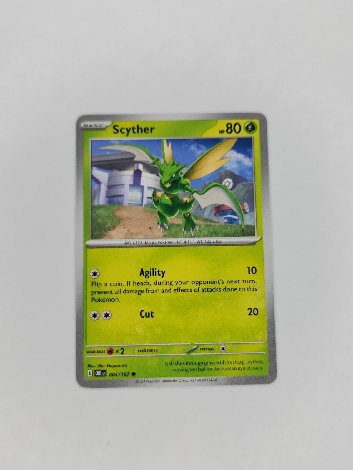 Scyther 4/197 Pokémon TGC Obsidian Flames