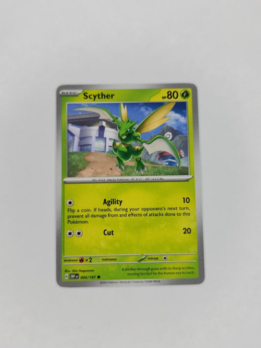 Scyther 4/197 Pokémon TGC Obsidian Flames