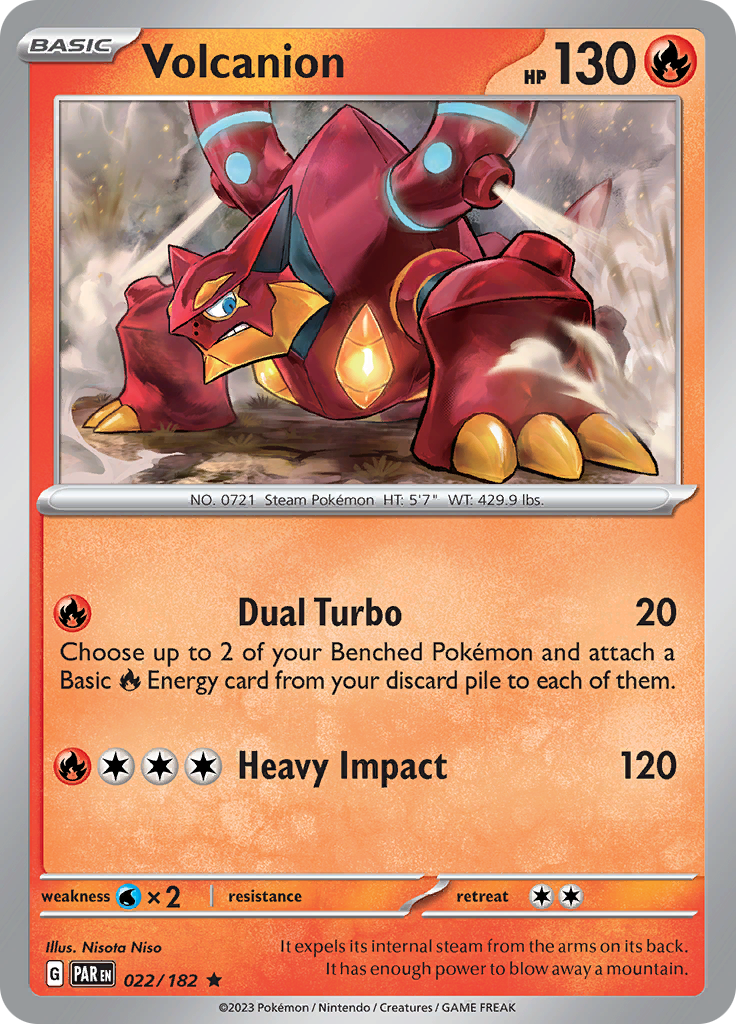 Volcanion [Holo]  22/182 Pokémon TCG Paradox Rift